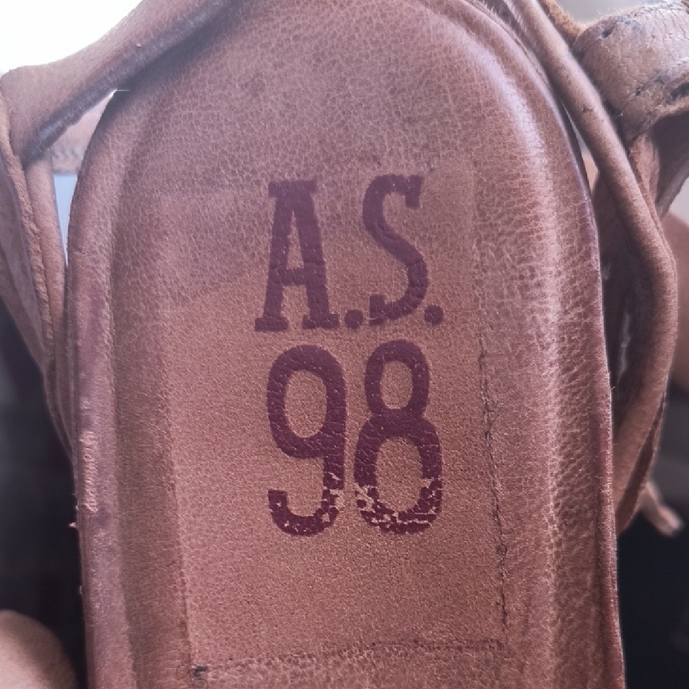 A.S.98 Brown Leather Sandals